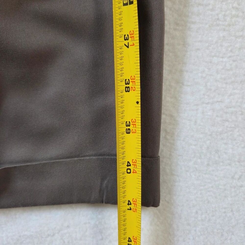 Savane Mens Comfort Plus Dress Pants 38x30 Sage Pleated Cuffed Stretch Waist - Picture 6 of 9